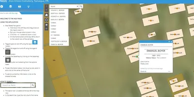 GIS cemetery mapping